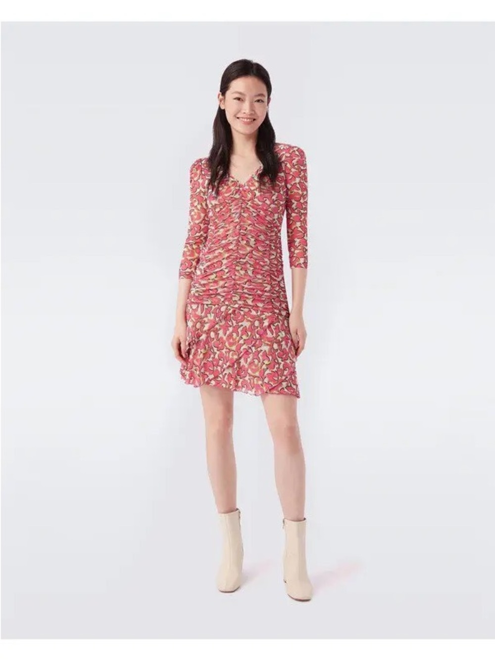 Diane‎ von Furstenberg Marcelle Pleated Mesh Dress